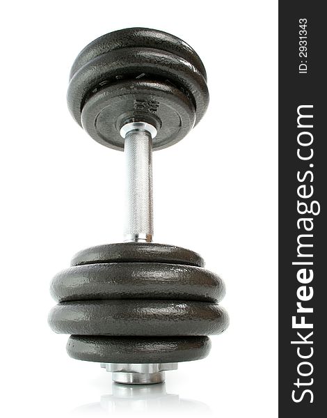 Dumbbell Isolated On White