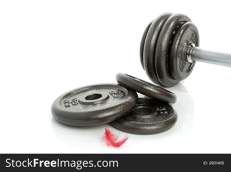 Iron Dumbbells And Feather
