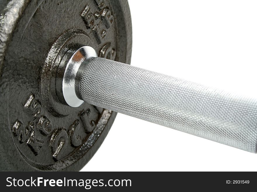 Closeup Dumbbell Isolated