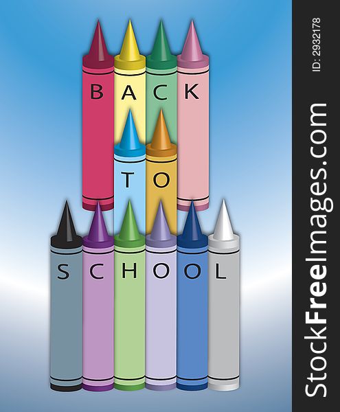 Back to school crayon set