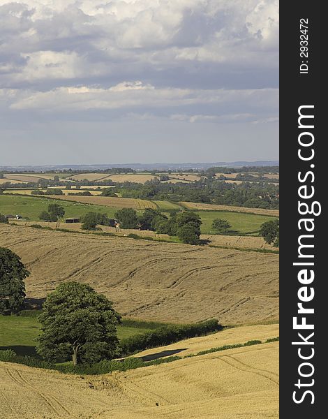 A view of the English countryside. A view of the English countryside