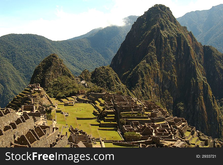 Marvellous remnants of Machu Picchu archeological site. Marvellous remnants of Machu Picchu archeological site