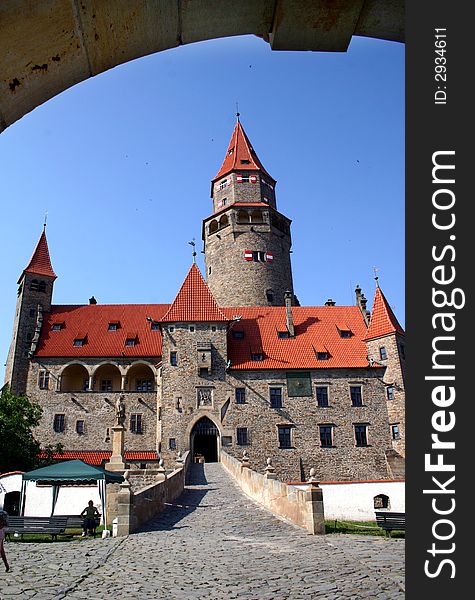 Old fairy-tale castle Bouzov in the Czech Republic