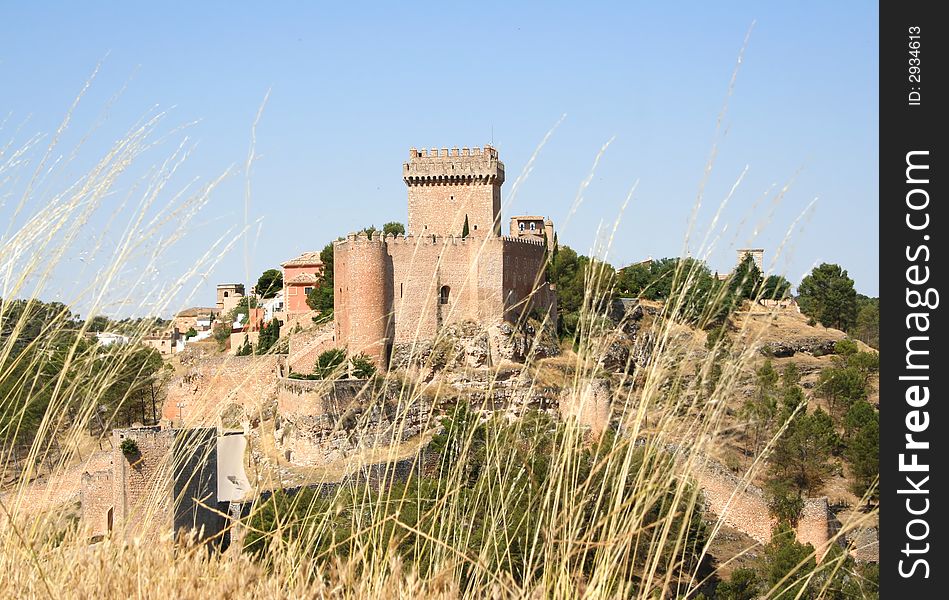 Artistic Alarcón castle, Spain