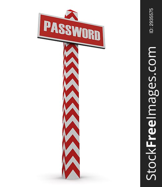 Very beautiful three-dimensional illustration, figure. Post password. 3D