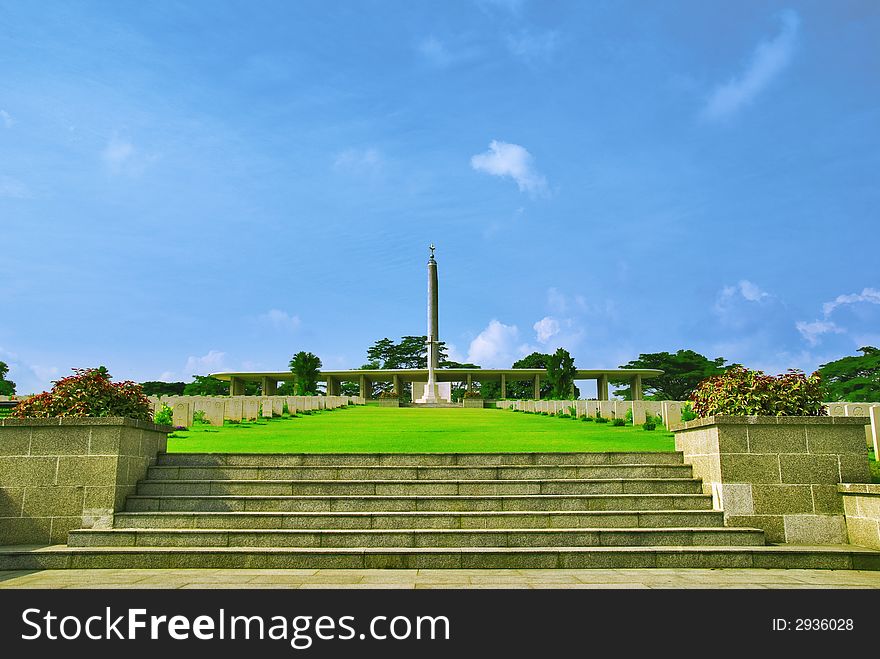 A war memorial in Singapore built for those who sacrificed themselves for the sake of peace during the World War 2. A war memorial in Singapore built for those who sacrificed themselves for the sake of peace during the World War 2