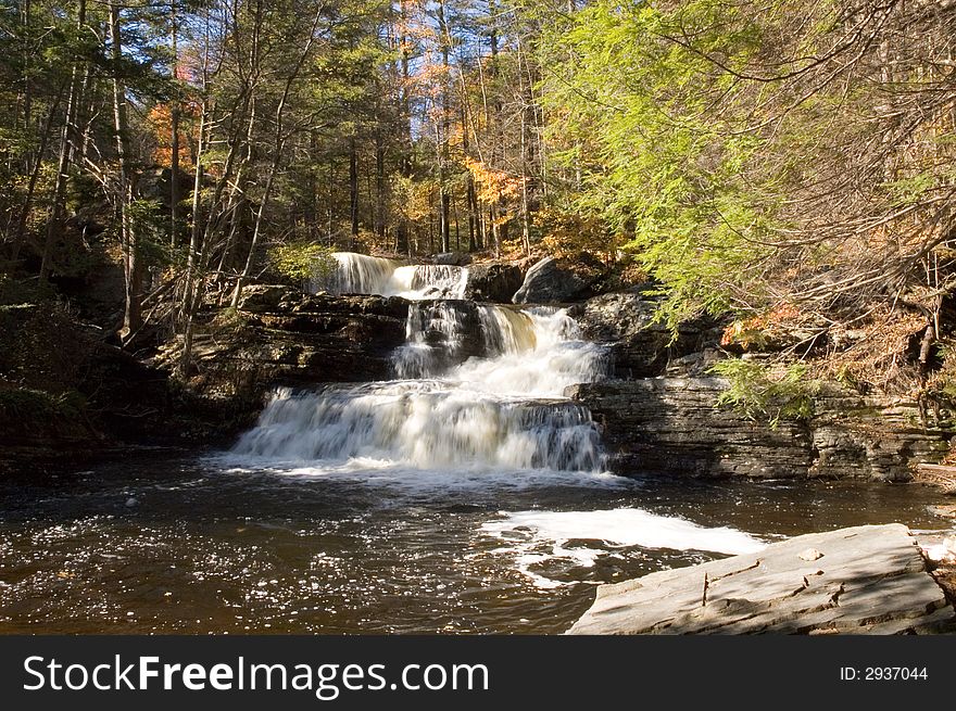Fulmer Falls in the Delaware Water Gap region, Pennsylvania. Fulmer Falls in the Delaware Water Gap region, Pennsylvania
