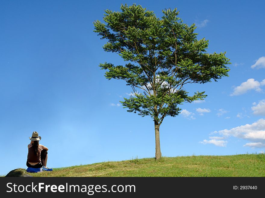 Woman and Tree
