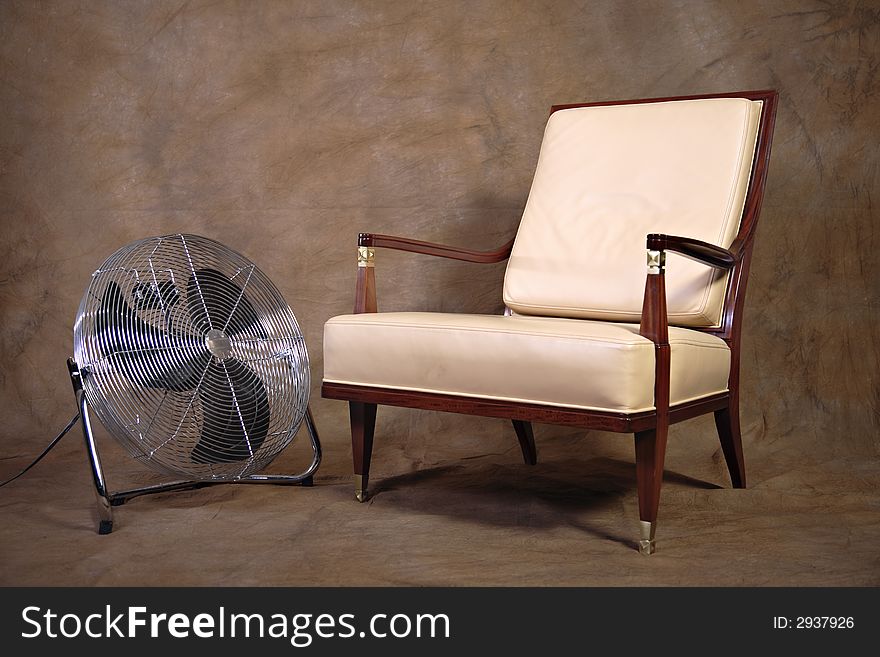 Cooling off with chair and fan