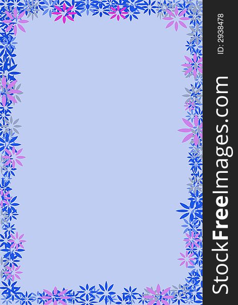 A light blue background with blue and pink flowers. Perfect for stationary. A light blue background with blue and pink flowers. Perfect for stationary.