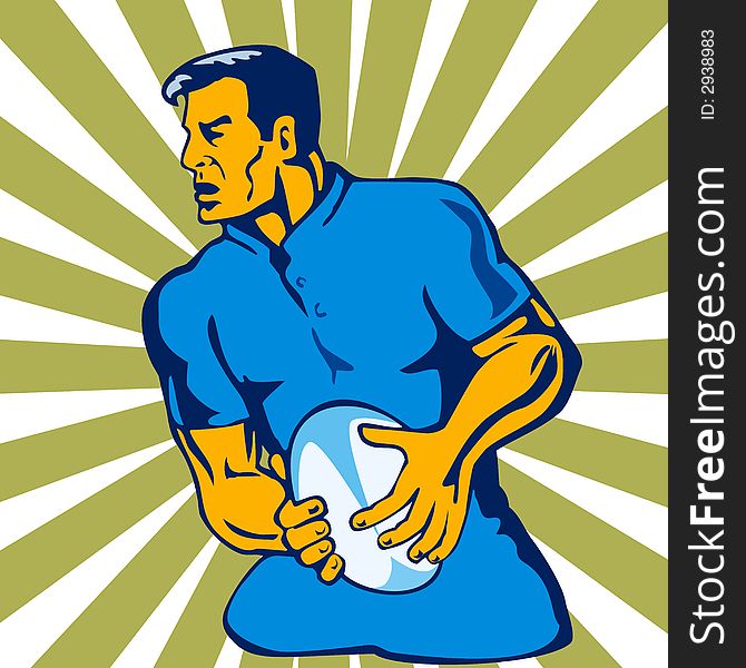 Vector art on the sport of rugby. Vector art on the sport of rugby