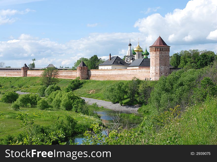 Old monastery in Russian town Suzdal