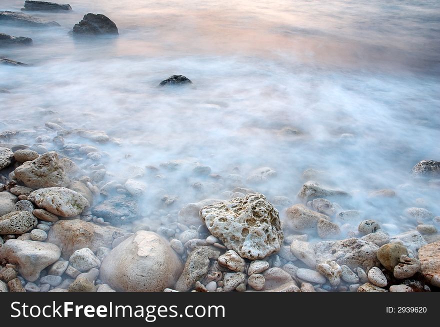 Sea Tide In Fog