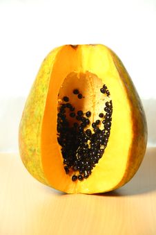 Fresh Papaya On Wooden Table Royalty Free Stock Photos Fresh Papaya On Wooden Table Royalty Free Stock Photos