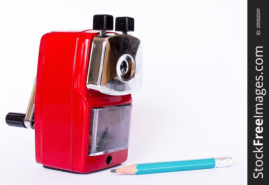 Red pencil sharpener