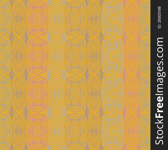 Vector abstract floral lace pattern in yellow brown, terracotta colors with hand drawn delicate lines, fashionable textile design, detailed website background, or vintage wallpaper with ethnic motifs. Vector abstract floral lace pattern in yellow brown, terracotta colors with hand drawn delicate lines, fashionable textile design, detailed website background, or vintage wallpaper with ethnic motifs