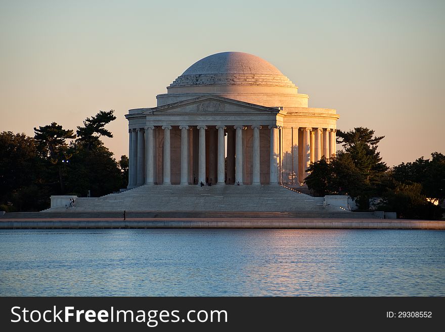 Thomas Jefferson Memorial, in Washington, DC, USA during sunset