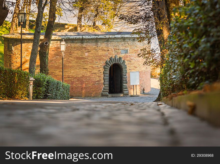 The entrance of St. Patrick's Well, Orvieto, Italy. The entrance of St. Patrick's Well, Orvieto, Italy