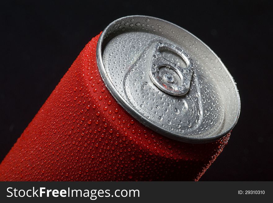Close-up Of Wet Coca Can
