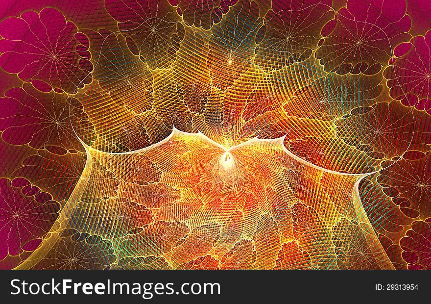 Fractal background with abstract flower shape. High detailed image. Fractal background with abstract flower shape. High detailed image.