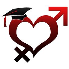Sex Education - Hat On Heart Shape Stock Photography