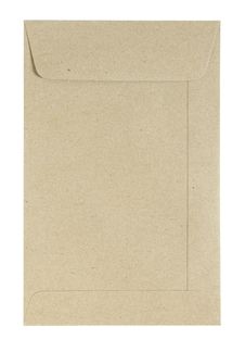 Brown Envelope Isolated Stock Photo