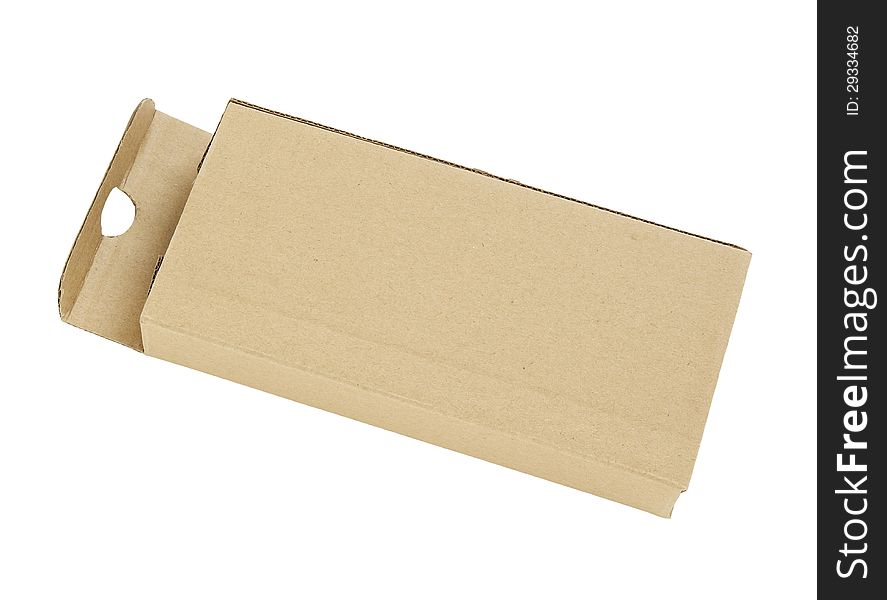 Open cardboard box isolated on a white background with clipping path