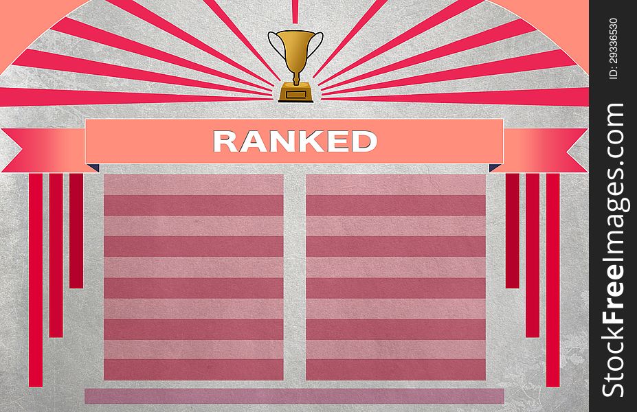 Model to draft ranking ready for use. Ideal for business infographics or sport presentations. This is pink version. Model to draft ranking ready for use. Ideal for business infographics or sport presentations. This is pink version.