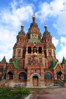 Cathedral Of Saints Peter And Paul Church In Peterhof Stock Photo Cathedral Of Saints Peter And Paul Church In Peterhof Stock Photo