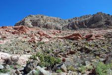 Keystone Over Thrust Fault, Red Rock Canyon, Nevada Royalty Free Stock Photo