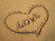 Heart Love Beach Royalty Free Stock Photography Heart Love Beach Royalty Free Stock Photography