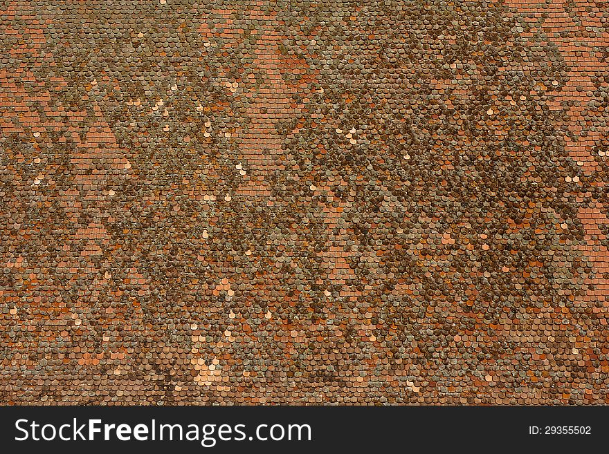 Old red shingle abstract background