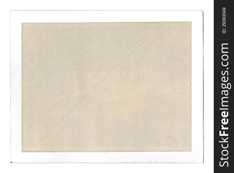 Old Grungy Blank Peel-apart Instant Film Frame