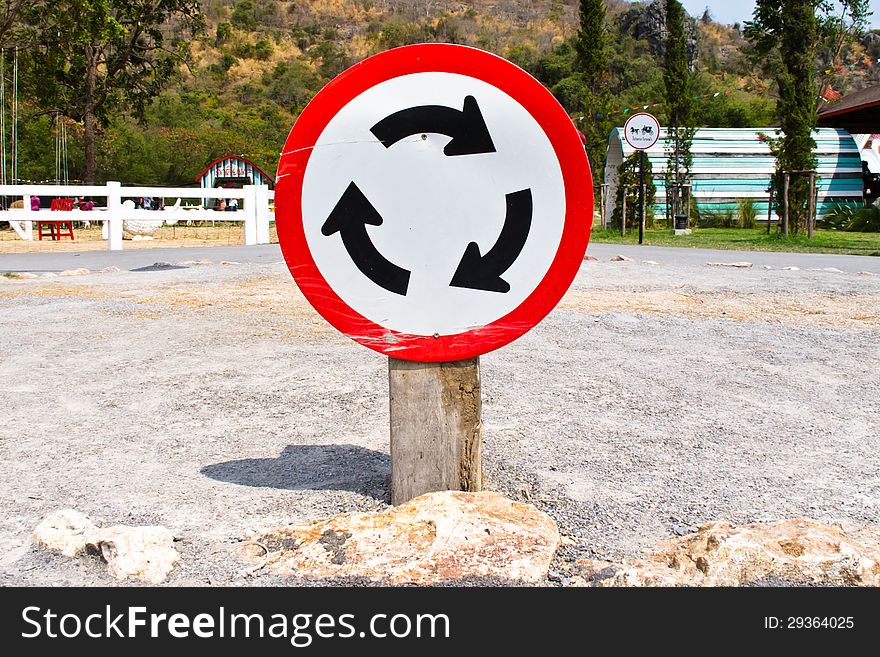 The Traffic Circle sign symbol