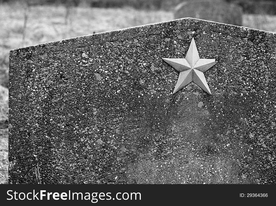 Detail of a headstone from the unknown soviet soldier. Detail of a headstone from the unknown soviet soldier