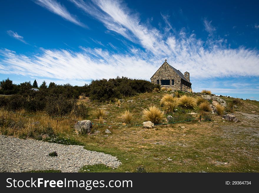 A church near the Lake tekapo named good shepherd. A church near the Lake tekapo named good shepherd