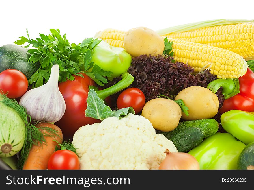 Fresh Healthy Vegetables / Big Assortiment / With Copy Space