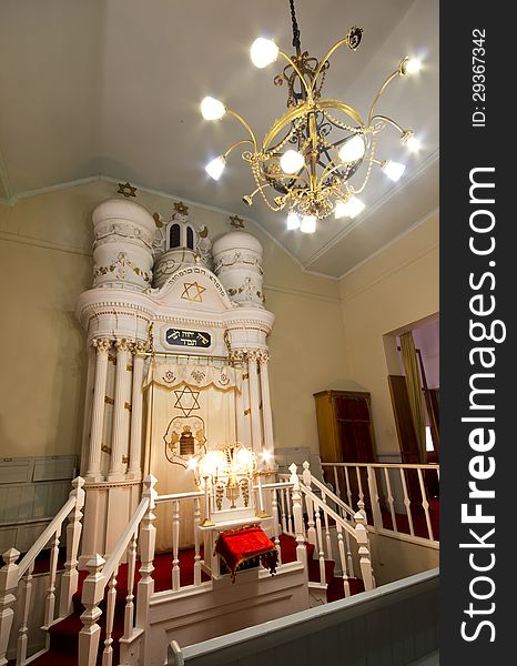 Jewish Synagogue With Lights