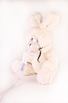 Oxygen Mask On A Rabbit Stock Image Oxygen Mask On A Rabbit Stock Image