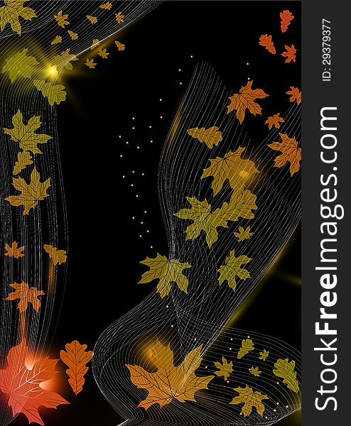 Abstract autumn background. Vector illustration. Eps 10.