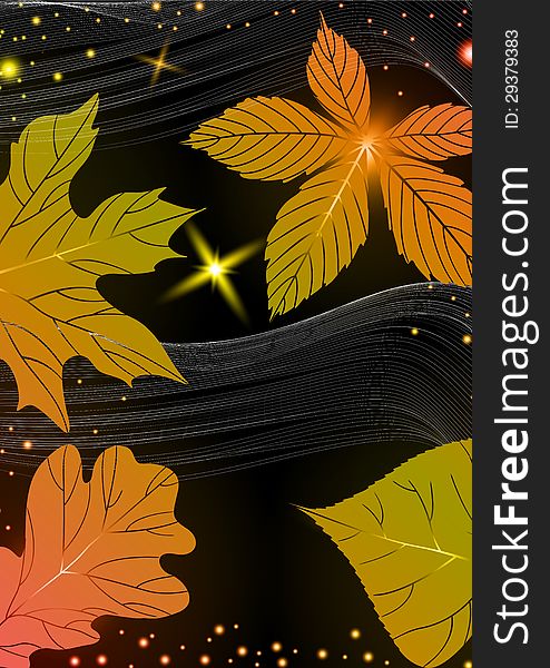 Abstract autumn background. Vector illustration. Eps 10.