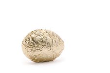 Golden Easter Egg Isolated Stock Images