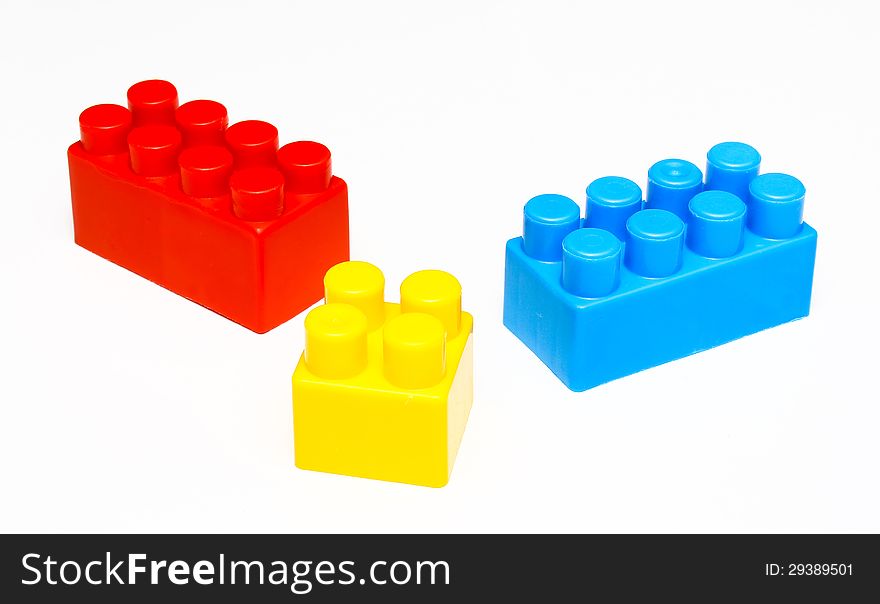 Building blocks white isolated