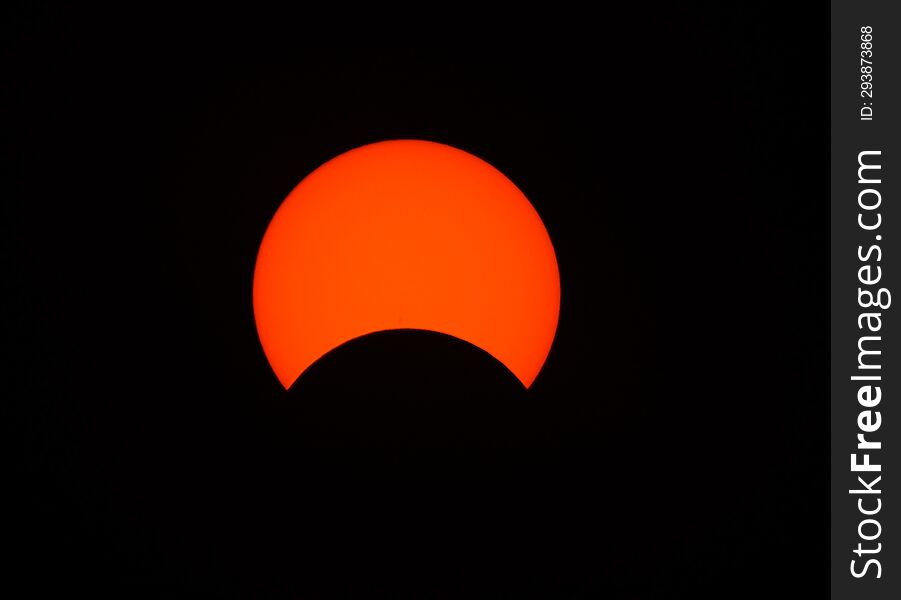 Annular solar eclipse on October 14, 2023 in Albuquerque, New Mexico