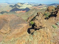 View Pinto Valley From The Hamblin Peak Near Lake Mead, Nevada. Stock Image