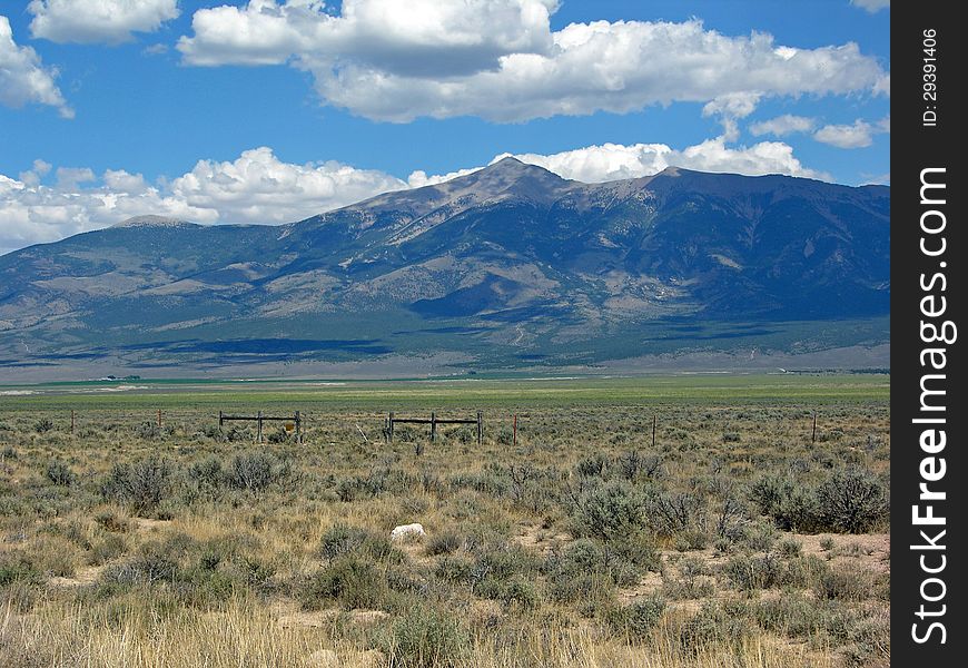 Grazing land in Nevada a major part of agriculture in the upper part of Nevada. Also, Nevada is called the Basin and Range and this image shows the basin part in the foreground and the north/south trending mountain range in the background. Grazing land in Nevada a major part of agriculture in the upper part of Nevada. Also, Nevada is called the Basin and Range and this image shows the basin part in the foreground and the north/south trending mountain range in the background