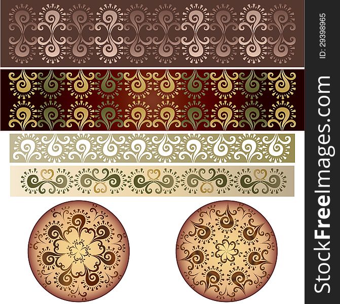 Brown vintage oriental ornaments traditional motifs have occurred. Brown vintage oriental ornaments traditional motifs have occurred