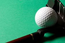 Golf Club And Ball Stock Photo