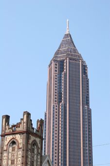 Church And Office Tower Stock Images