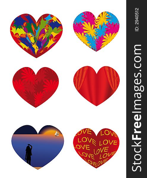 Hearts - a declaration of love at date of sacred valentine